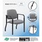 Boss Office Products Patient Guest Arm Chair, Black Steel Frame, Gray Antimicrobial Vinyl, 300 lb Capacity B9591AM-GY - alternate 3